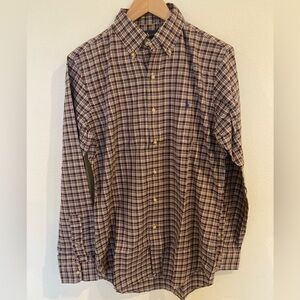 Ralph Lauren Red and Blue Casual Button Down Shirt